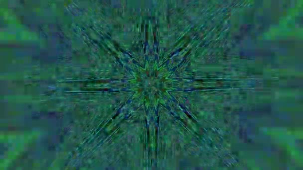 Colorful ornamental sci-fi psychedelic glittering background. Corrupted computer data imitation. — Stock Video