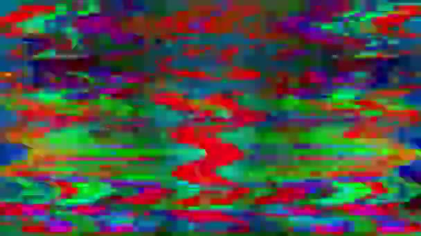 Abstrakt dynamisk vaporwave psykedelisk skimrande bakgrund. Gamla tv-bilder. — Stockvideo