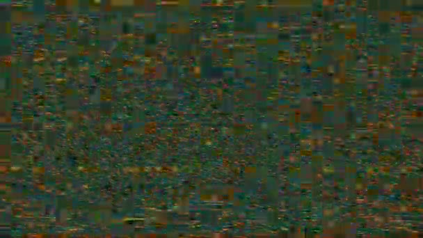 コンピュータが生成したグリッチ映像虹データの崩壊vfx. — ストック動画