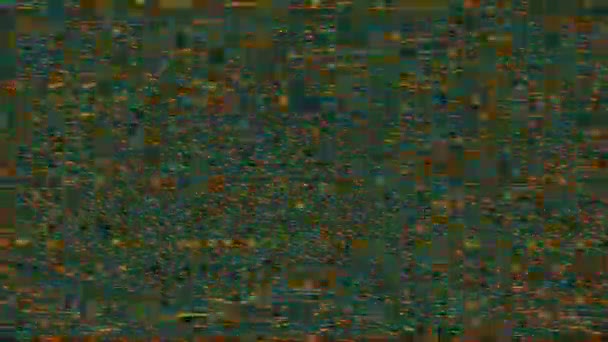 Computergegenereerde glitched beelden, regenboog data ineenstorting vfx. — Stockvideo