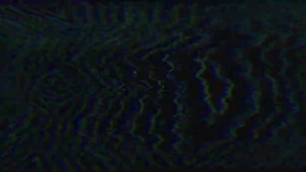 Casual ornamentalen Cyberpunk verträumten holographischen Hintergrund. Schlechtes Fernsehbild. — Stockvideo