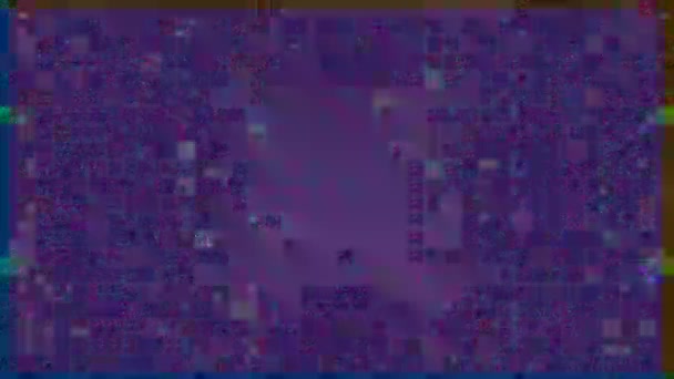 Smooth polychrome overlay. Bad tv imitation, Computer generated animation. — Stock Video