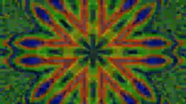 Kaleidoskop ornamentaler Science-Fiction-psychedelischer holographischer Hintergrund. — Stockvideo