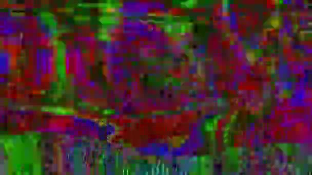 Multi-gekleurde vintage vaporwave dromerige iriserende achtergrond. Digitale glitch imitatie. — Stockvideo