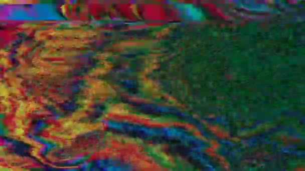 Abstrakt vintage futuristiska mode holografisk bakgrund. Gammal tv-mix. — Stockvideo
