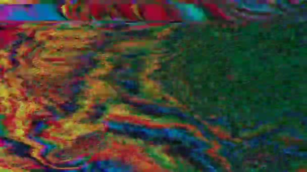 Abstract vintage futuristische mode holografische achtergrond. Oude tv-mix. — Stockvideo