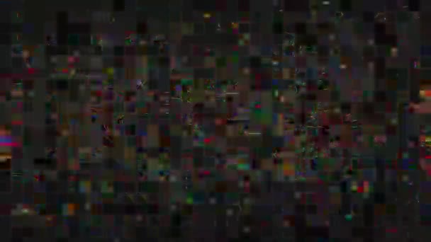Superposition colorée abstraite. Vieil effet informatique endommagé, Animation numérique . 