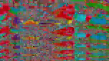 Multi-colored dynamic sci-fi fashion holographic background. Old tape imitation. 