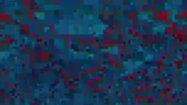 Transformerende vintage sci-fi psychedelische glinsterende achtergrond. Digitaal glitch concept. — Stockvideo