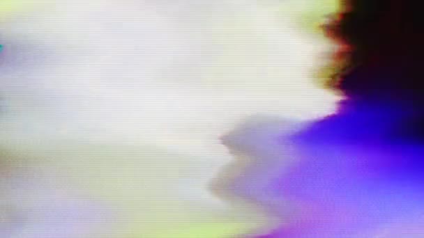 Digitaal gegenereerde glitched clip, holografische systeemfout effect. — Stockvideo