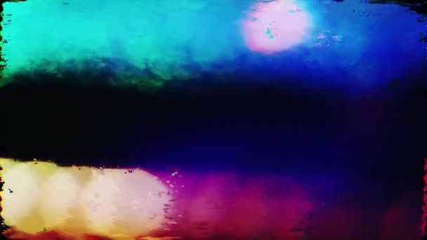 Digital psychédélique néon cyberpunk arrière-plan holographique. — Video