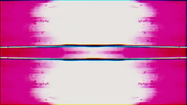 Spellbindende glitch imitatie lichttransformaties holografische achtergrond. Naadloze beelden. — Stockvideo