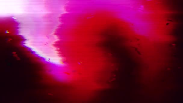 Многоцветный винтажный футуристический психоделический мерцающий фон . — стоковое видео