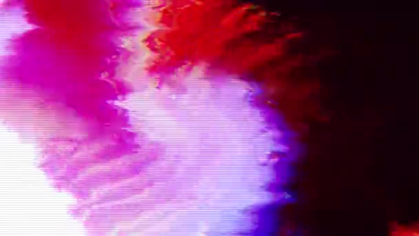 Hochwertiges polychromes Licht undicht. Schlechter Trip-Effekt, digitale Animation. — Stockvideo
