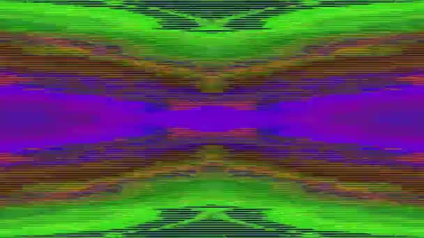 Multicolored bad tv imitation light leak glittering background. Surrealistic effect. — Stock Video