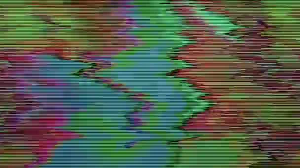 Incantevole cattiva tv imitazione luce perdita di sfondo iridescente. Animazione in loop . — Video Stock