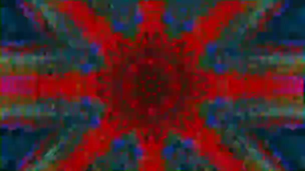 Caleidoscopio vintage web punk sfondo olografico psichedelico. Video di glitch digitale . — Video Stock