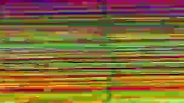 Abstrakte schlechte tv-Imitation flackern irisierenden Hintergrund. Loop-Material. — Stockvideo
