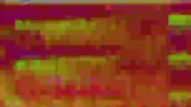 Software generierte fehlerhafte Animation, Regenbogen beschädigte Daten Video fx. — Stockvideo