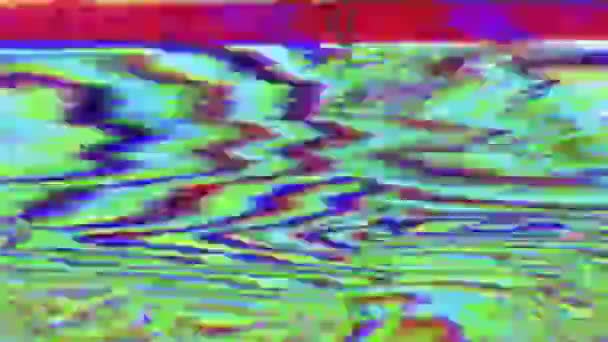 Images futuristes générées par ordinateur, vidéo de mauvais signal irisé fx .