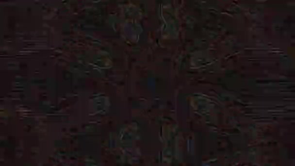 Glitched geometrico nostalgico psichedelico sfondo iridescente . — Video Stock