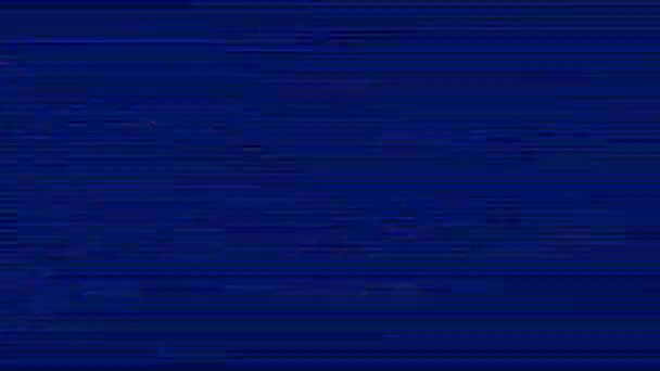 Vibranti dati glitch neon nostalgico scintillante sfondo. — Video Stock