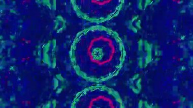 Geometrik kaleydoskop dönüşümü, meditasyon için yanardöner hareket grafiği. 