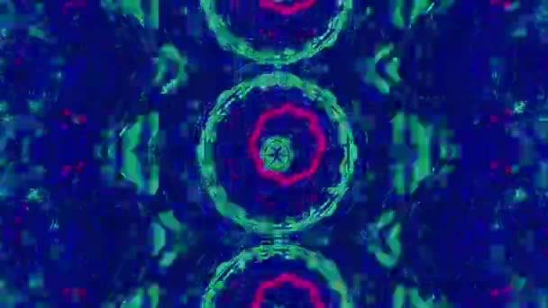 Transformatives geometrisches Kaleidoskop, irisierende Bewegungsgrafik für meditative Shows. — Stockvideo