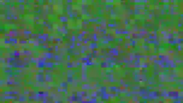 Dados abstratos glitch geométrico cyberpunk fundo iridescente. — Vídeo de Stock
