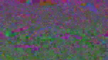 Multicolored glitch imitation light leak holographic background. Loop footage. 