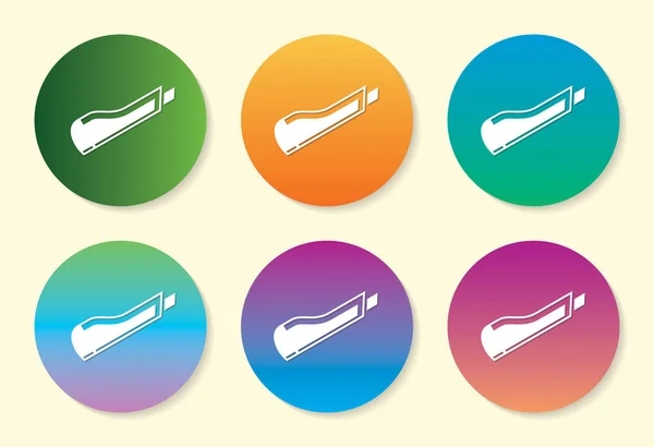 Paper Cutter six color gradient icon design. — 스톡 벡터