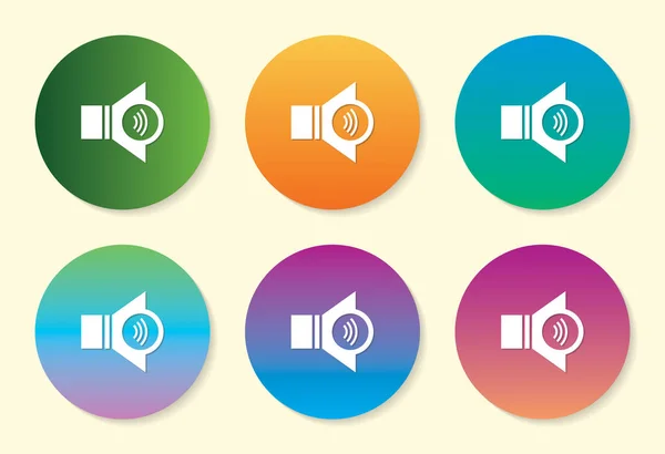 Band sechs Farbverlauf Icon-Design. — Stockvektor