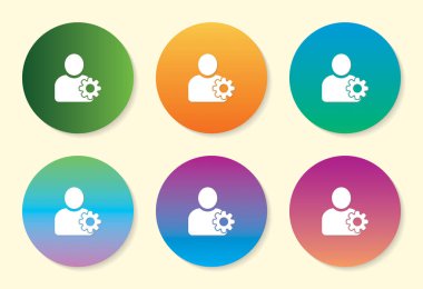 Kullanıcı Ayarları Altı renk gradyan tasarımı.