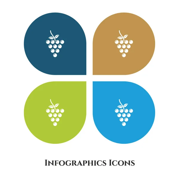 Grapes Vector Illustration Symbol Für Alle Zwecke Isoliert Auf Verschiedenen — Stockvektor