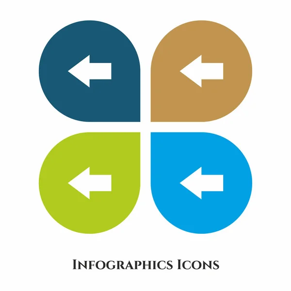 Pijl Vector Illustratie Pictogram Voor Alle Doeleinden Geïsoleerd Verschillende Achtergronden — Stockvector