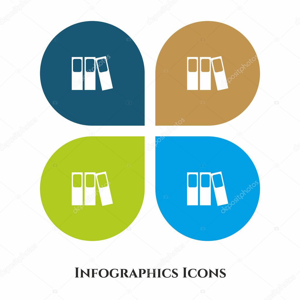 Binders Vector Illustration icon for all purpose. Isolated on 4 different backgrounds.