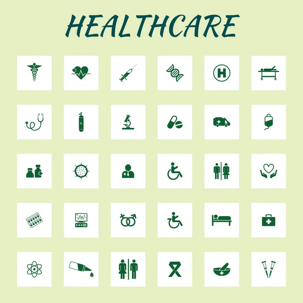 Very Useful Editable Health Care Icon Set — Stock Vector