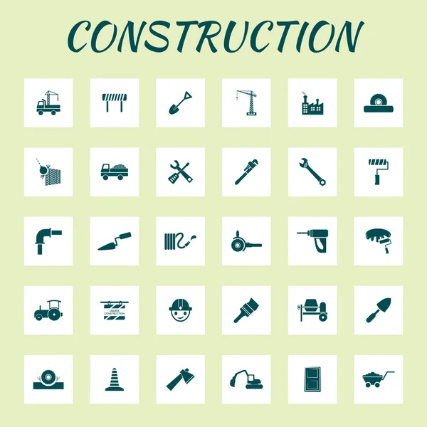 Very Useful Editable Construction Icon Set — Stock Vector