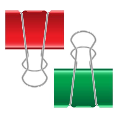 Kırmızı ve yeşil bir ataş vektör çizim