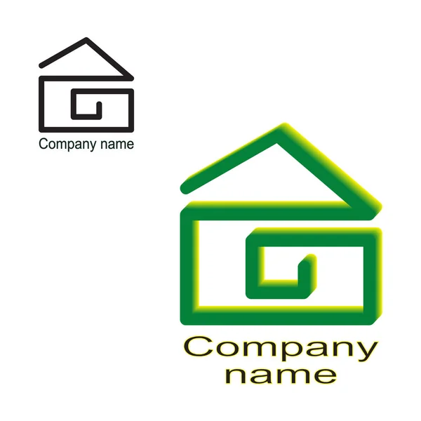 Logo house, construction, real estate agency. Template, vector — Stock Vector