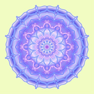 Mandala mavi tonları, dekoratif unsur, vektör