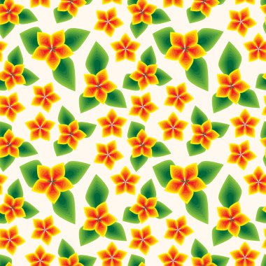 Model sorunsuz çiçek soyut sarı, kırmızı ve yeşil.