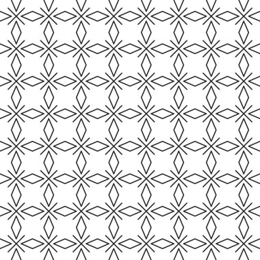 Desen siyah ve beyaz edikula geometrik ve haçlar.