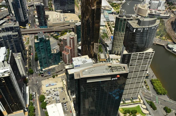 Вид с небоскреба на город Мельбурн — стоковое фото