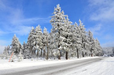 Kışın cevheri dağlar Klinovec Çek Cumhuriyeti, 