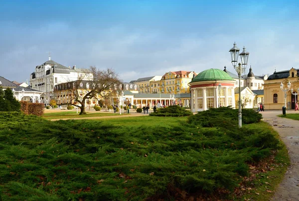 Spa Franzensbad Med Historiske Bygninger Tjekkiet - Stock-foto