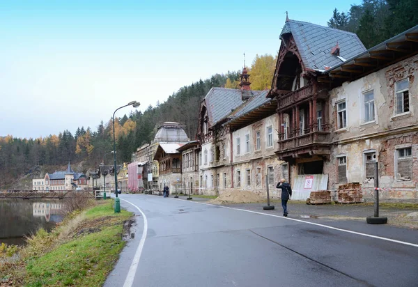 Klein Dorp Kyselka Met Historische Huizen Buurt Van Karlovy Vary — Stockfoto