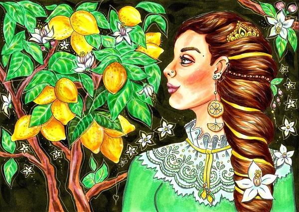 Şirin moda Noel Baba yeni yıl, yılbaşı için Noel ağacı kartpostal yakınındaki