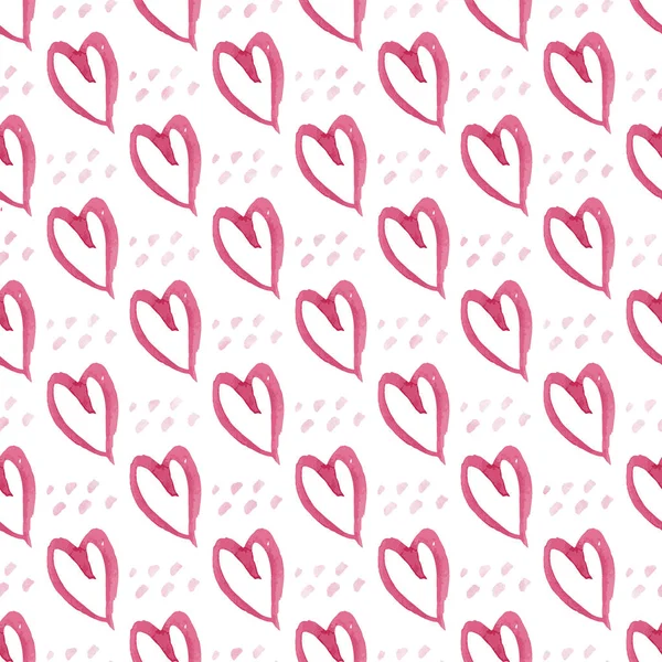 Romantic Valentine love hearts seamless pattern — 图库照片