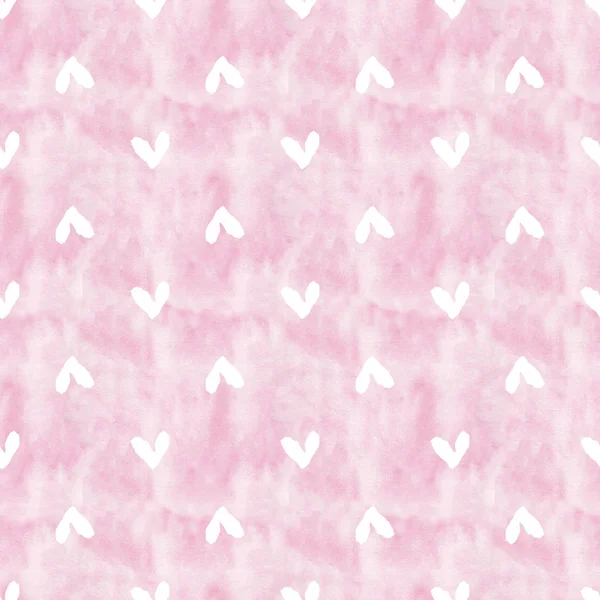 Romantic Valentine love hearts seamless pattern — Stok fotoğraf